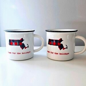 Pair of Buffalo Plaid Coffee Mugs